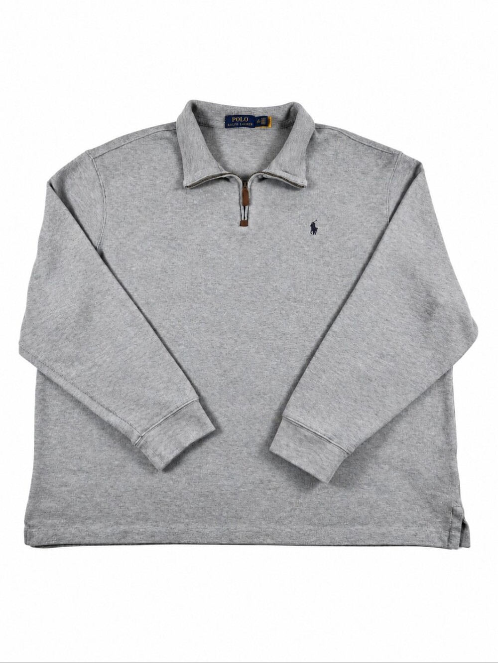 Polo Ralph Lauren Estate Rib Quarter Zip Pullover Men's XXL Gray 100% Cotton
